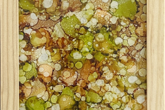 ‘Marbles’ 6x6 alcohol ink on tile, resin finish 165-